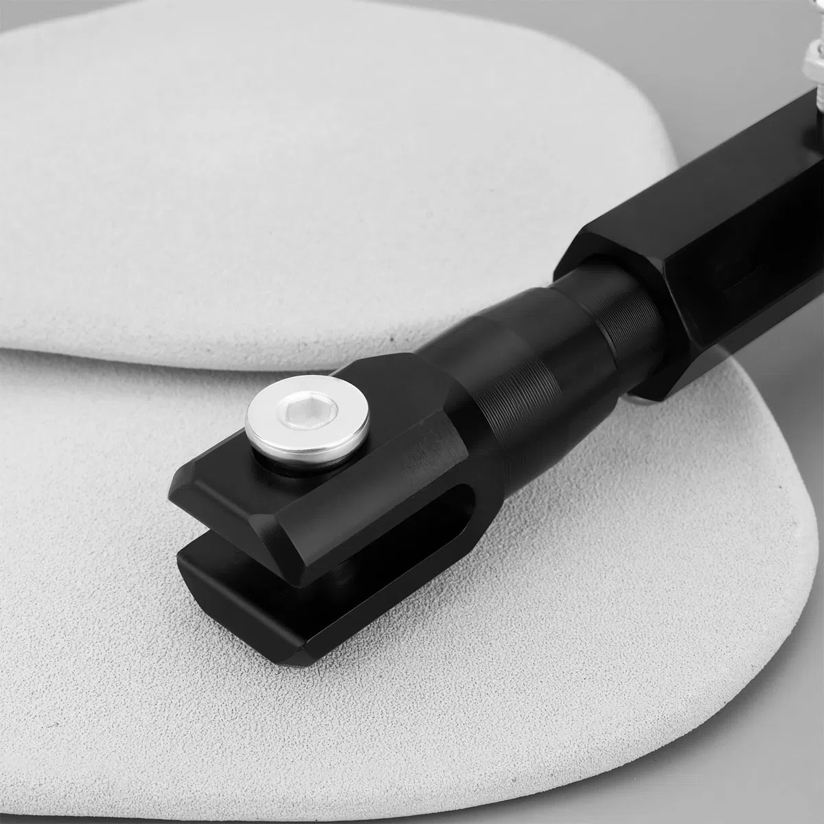 Pata de Cabra Ajustable para Motocicleta 190-230 Mm Aleación de Aluminio CNC Color Negro
