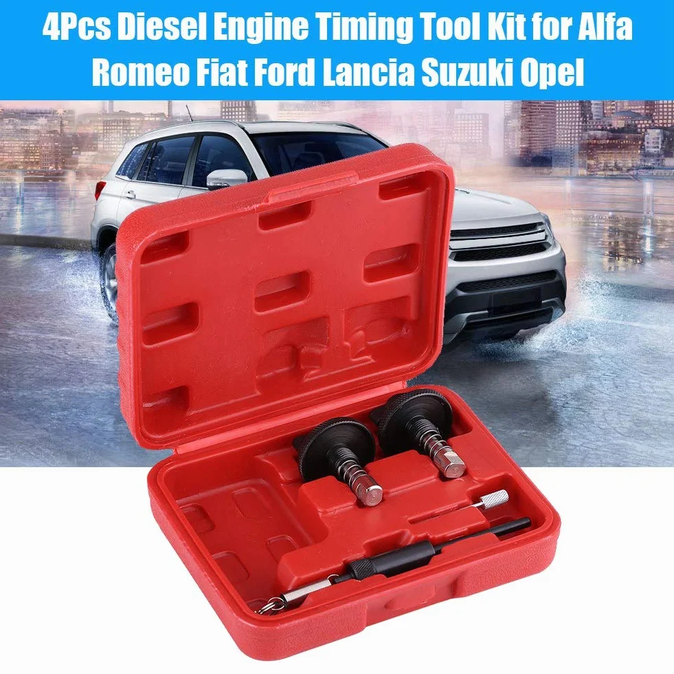 Kit de herramientas de sincronización de motor,Kit de herramientas de bloqueo de sincronización de motor diésel de 4 piezas, kit de herramientas de bloqueo de sincronización de motor diesel