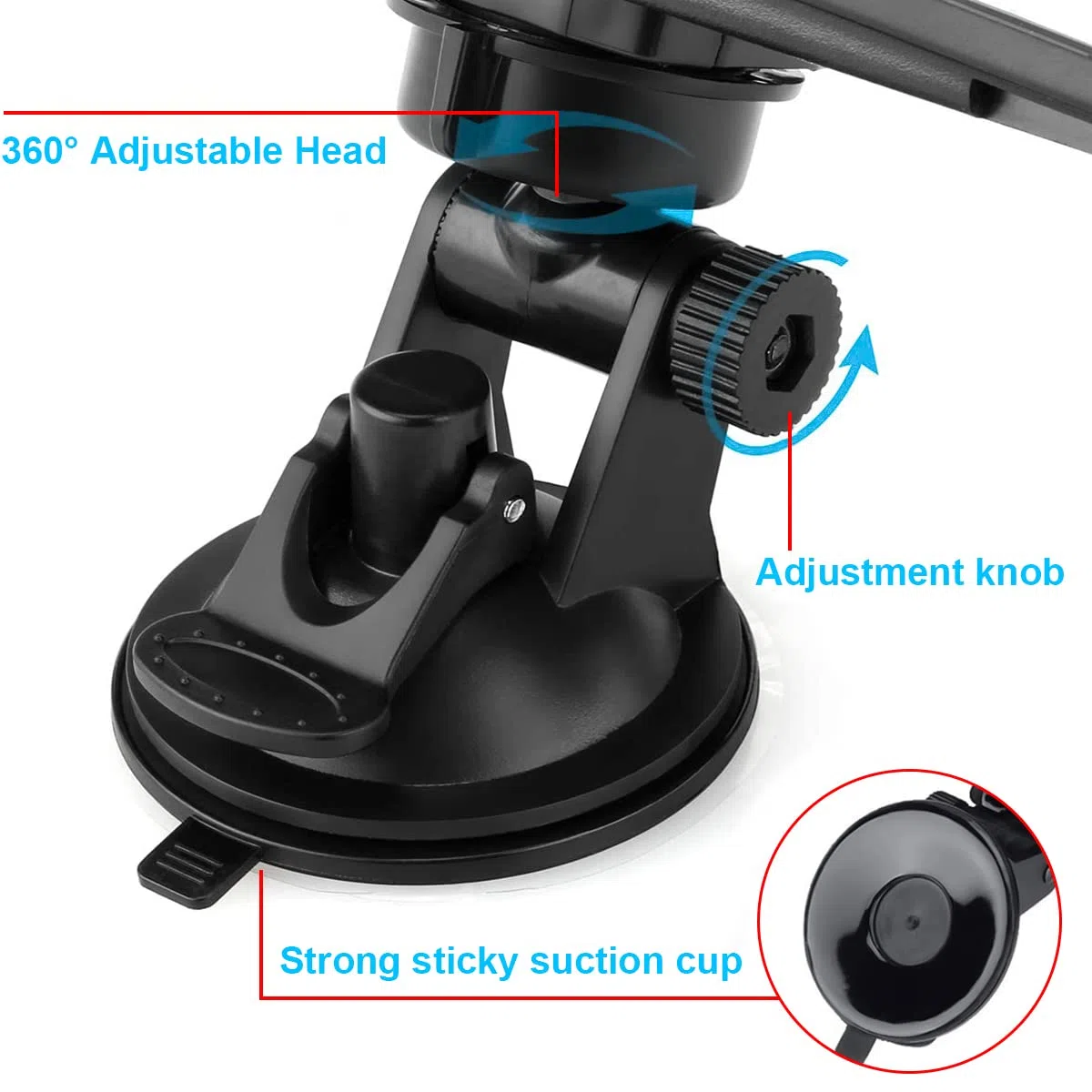 CGEAMDY Espejo Retrovisor Interior Universal con Ventosa para Coche, Plano Gran Angular, Antideslumbrante, 360 Grados de Observación para Bebés