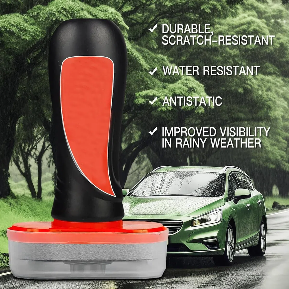Hydrophobic Glass Treatment Kit, Rain and Fog Repellent Coating for Windshield,Glass Cleaning Board, Enhances Driver Visibility and Safety (100ml) (2Pcs A)