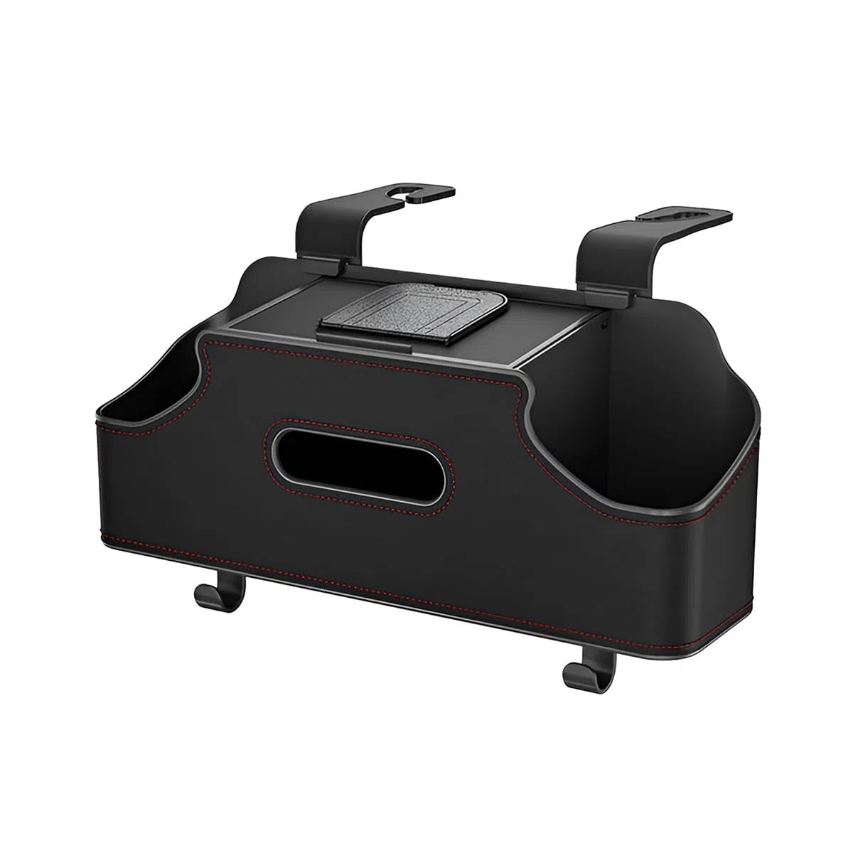 CGEAMDY Organizador Multifunción Para Asiento Trasero De Coche, Práctico Organizador De Coche Con Reposacabezas, Organizador Reposacabezas Asiento Trasero Con Portavasos, Caja De Pañuelos, Gancho