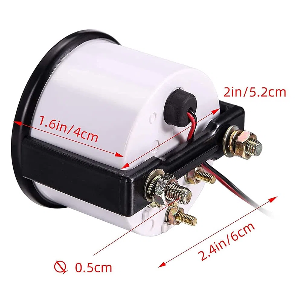 Gebildet Medidor de Nivel de Combustible,Indicador de Nivel de Combustible de 2 "52mm E-1/2-F Medidor de Tanque de Combustible Universal con Retroiluminación LED para Automóvil RV Yate Motocicleta