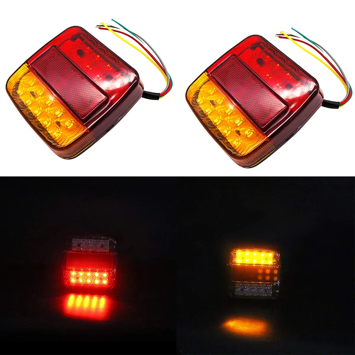 Piloto trasero de la caravana, Lemonbest 12V Piloto LED 26 Luces Piloto, Camión, Remolque, Van (Pack of 2X)