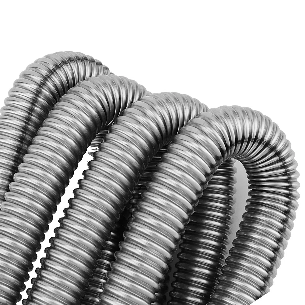 Manguera de escape de 300 cm, 25 mm, para generador eléctrico, escape de calefacción estacionaria, acero inoxidable con silenciador y abrazadera de manguera, tubo de escape de calefacción