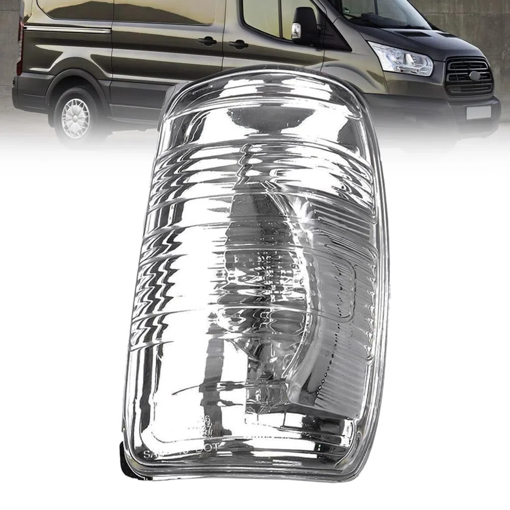 ROBUST - Lente de luz indicadora de espejo retrovisor transparente para lado derecho del conductor para Ford Transit Mk8 2014-2019 BK3113B382AB 1847389