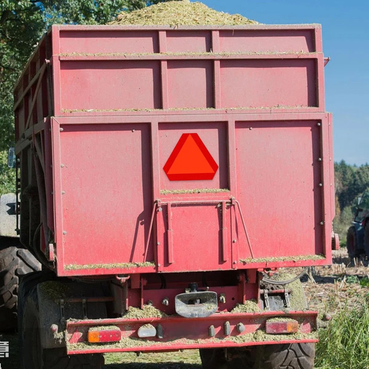 Harilla Señal de vehículo de movimiento, señal triangular, reflector, accesorios para carrito, calcomanía de PVC para maquinaria agrícola