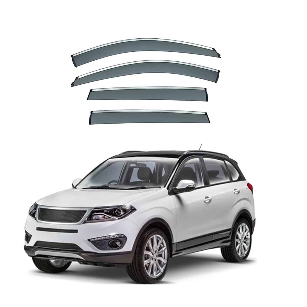 Compatible con DR 6 2013-2021, 4 Piezas Lado De Automóviles Windows Deflectores De Viento Parabrisas Viseras Solares Deflectores Aire