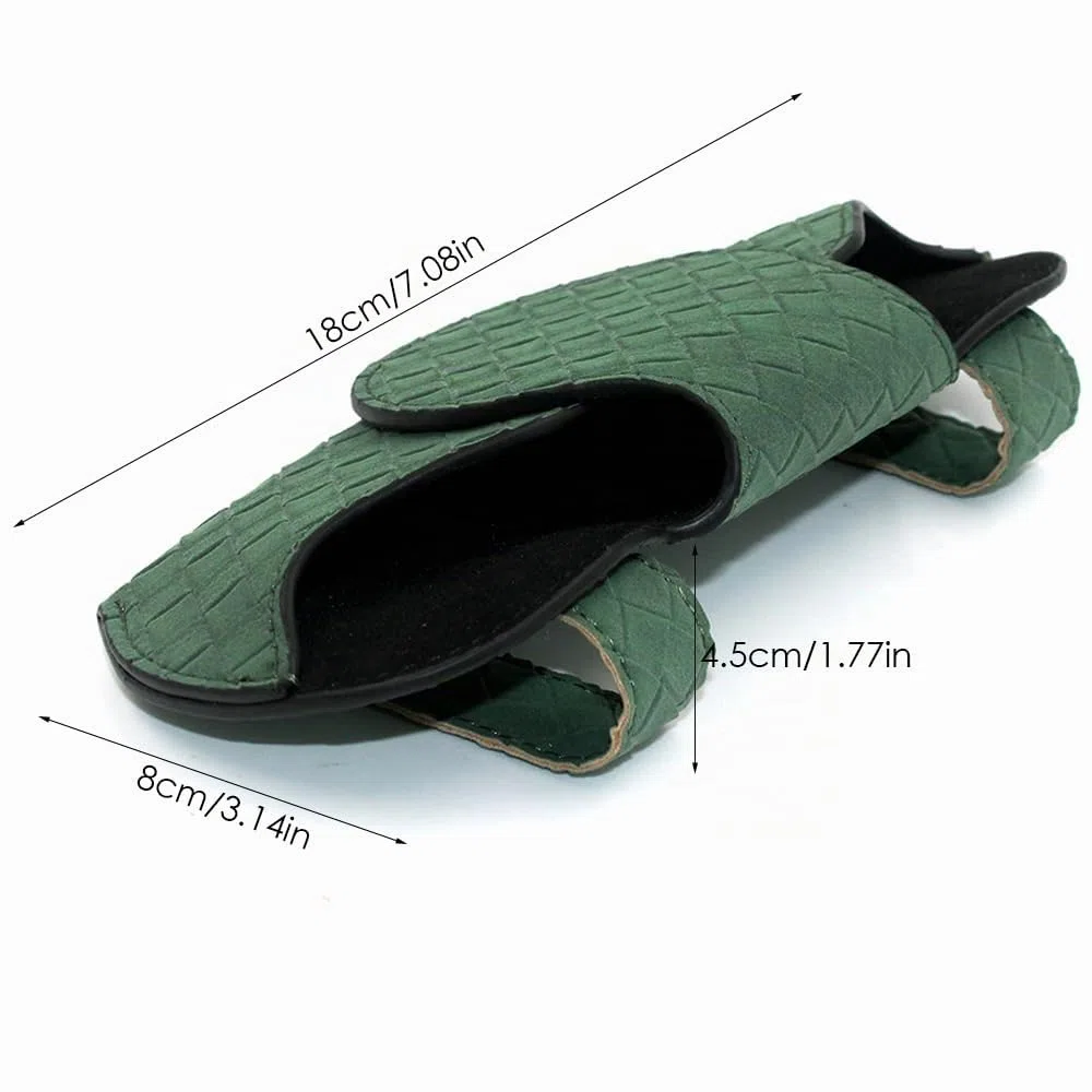 2 Soportes para Gafas de Sol para Visera de Coche, Caja organizadora de Gafas de Cuero con Clips para Visera de automóvil, Accesorios de Visera Interior automotriz