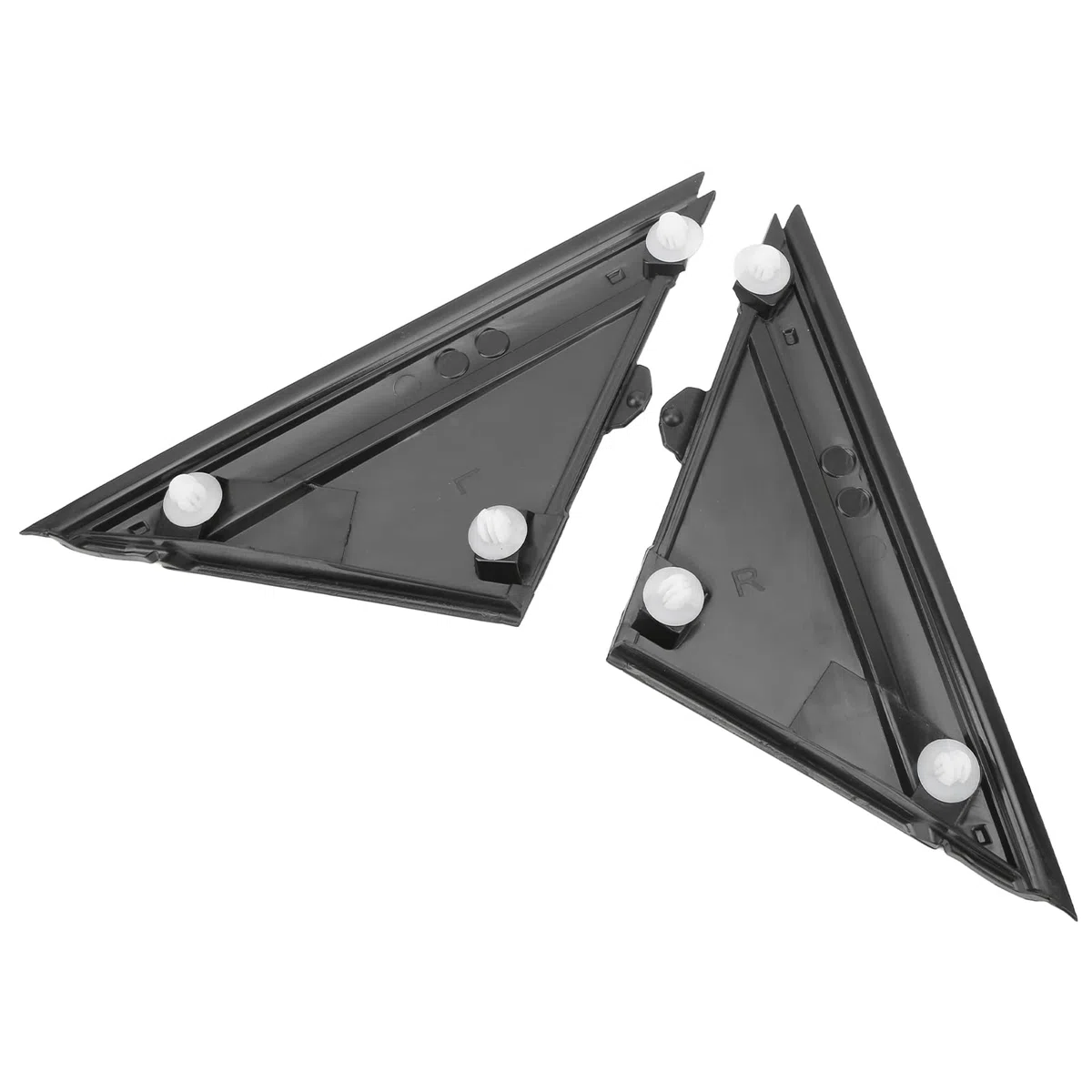 Tbest o Decoración Modificación Cubierta de la Bandera del Espejo de la Puerta 1Sh17Kx7Aa Reemplazo de la Moldura de la Placa del Triángulo Izquierdo Derecho del Espejo para Fiat 500 (Negro mate)