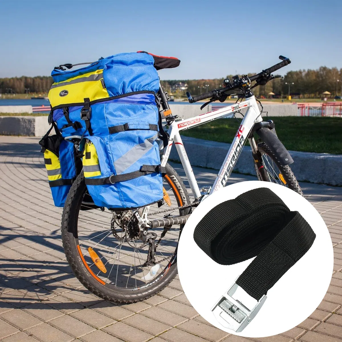 Correas de Amarre,Correas de Carga rápidas,Negro Resistente Tensión Cinturón Soporte Abajo,para asegurar mercancías o Equipaje en Camiones, Kayaks, Motocicletas 25mm * 4m 2 Piezas Tokaneit
