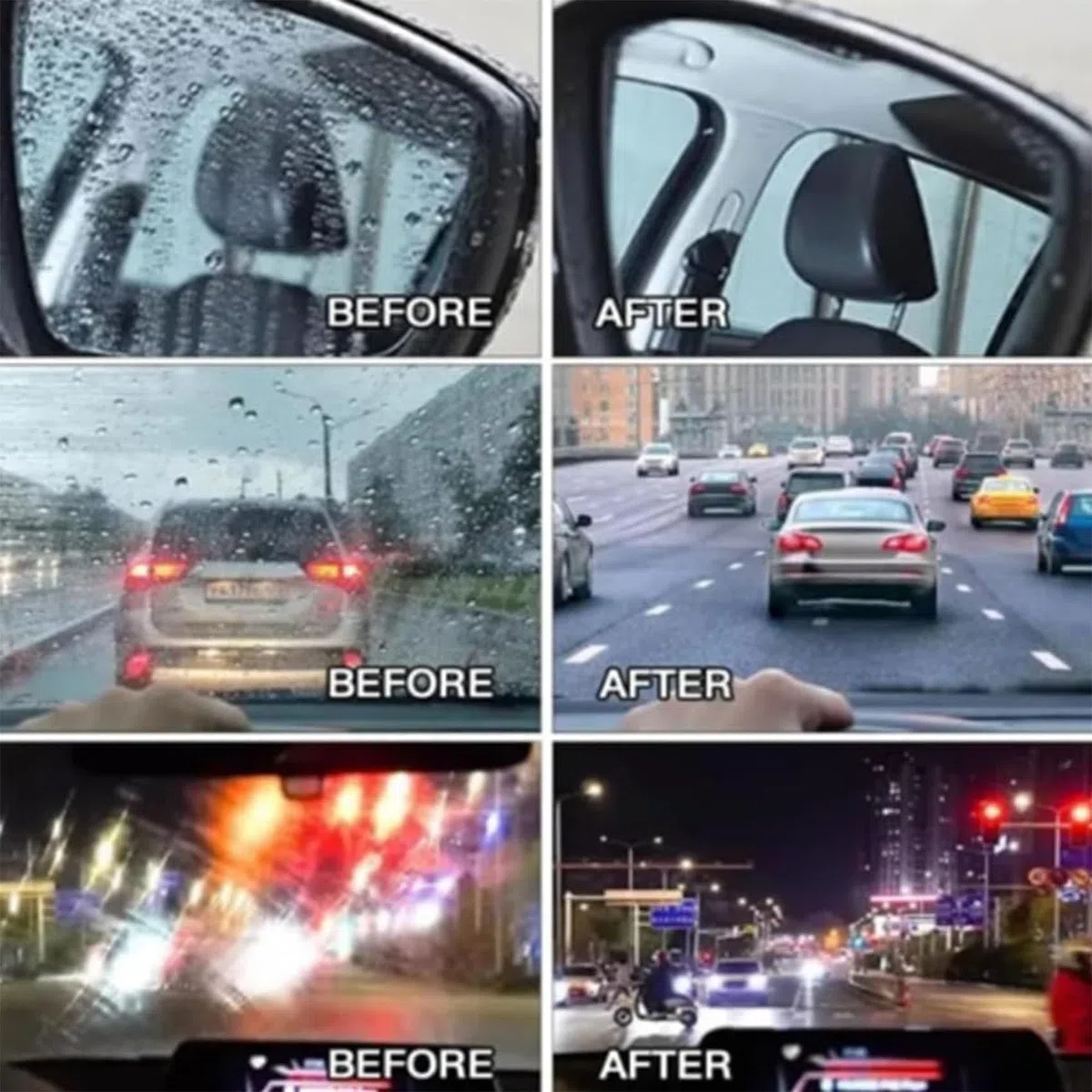 Glass Emulsion Cleaner for Car, 100ml Roll-On Car Oil Film Cleaner with Cleaning Board, Removes Oil Film for Clear Windshield and Improved Visibility (1pcs)