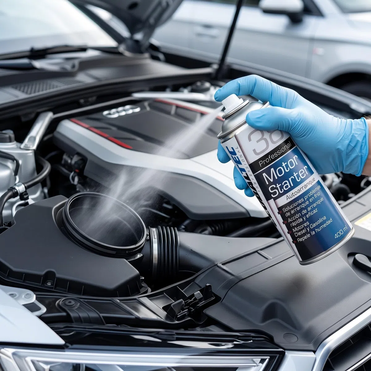Spray Autoarranque Motor Diésel y Gasolina 400 ml | Arranque Instantáneo en Frío y Humedad | Coches, Motos, Maquinaria Agrícola y Barcos