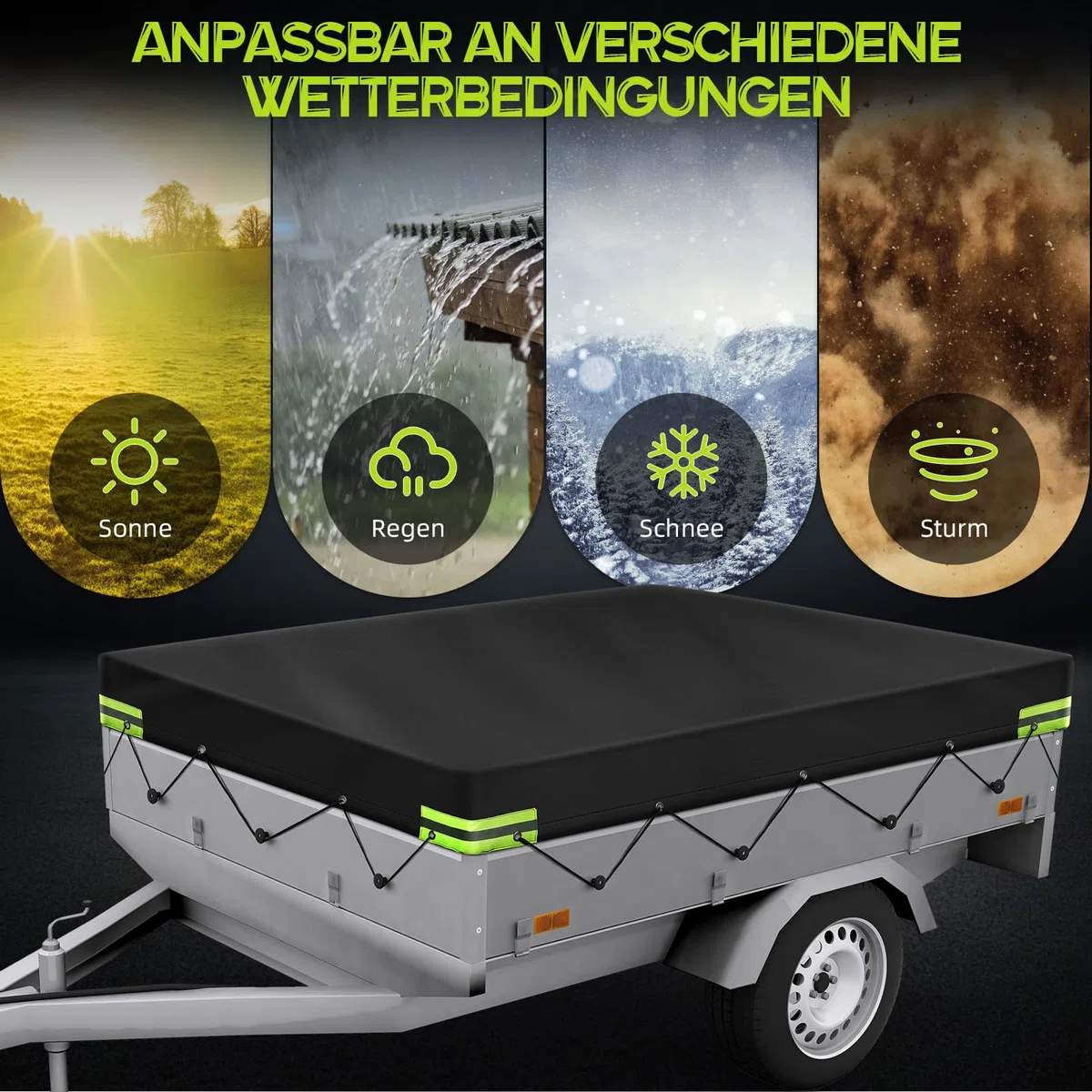 Tráiler Tarpaulin Flat Tarpaulin