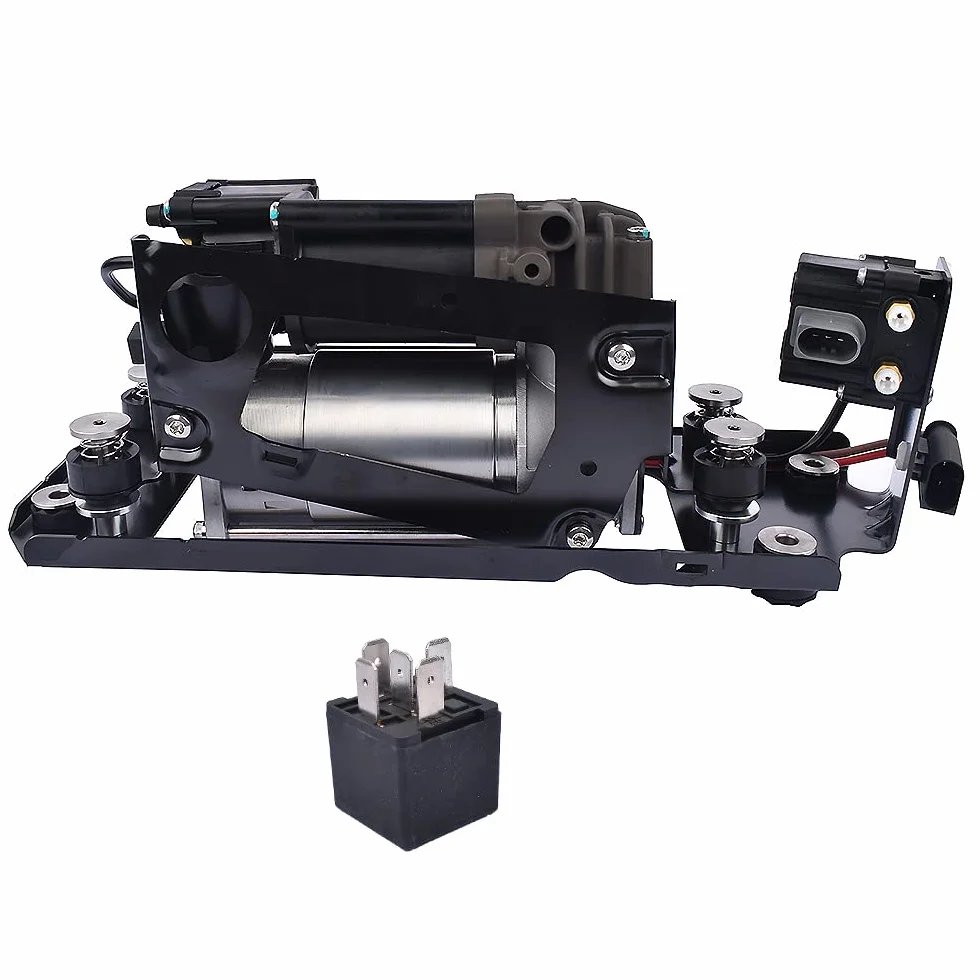 Bomba de compresor de suspensión neumática + Bloque de válvulas + relé - Compatible con 5er F07 GT 09-16, Touring F11 10-16, 7er F01 F02 F03 F04 08-15 37206784137 37206875176 37206789450 Huiruhy