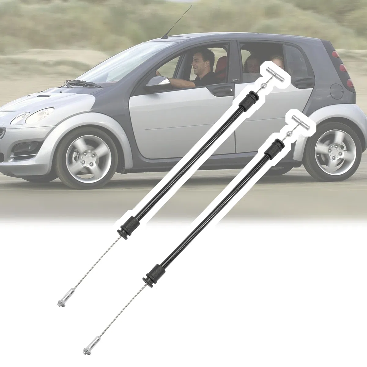 2 cables de tirador de puerta exterior para Smart ForFour 2004-2006 A4547230169