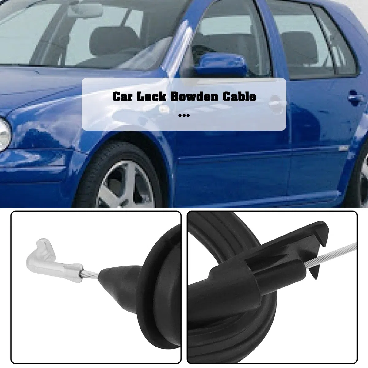 2 Piezas de Repuesto para Cerradura Delantera de Puerta de Coche Cable Bowden 1J4837085F 1J4837085D 1J4837085E 1J4837085G Compatible con VW Golf Mk4 Compatible con Bora (1997-2006)