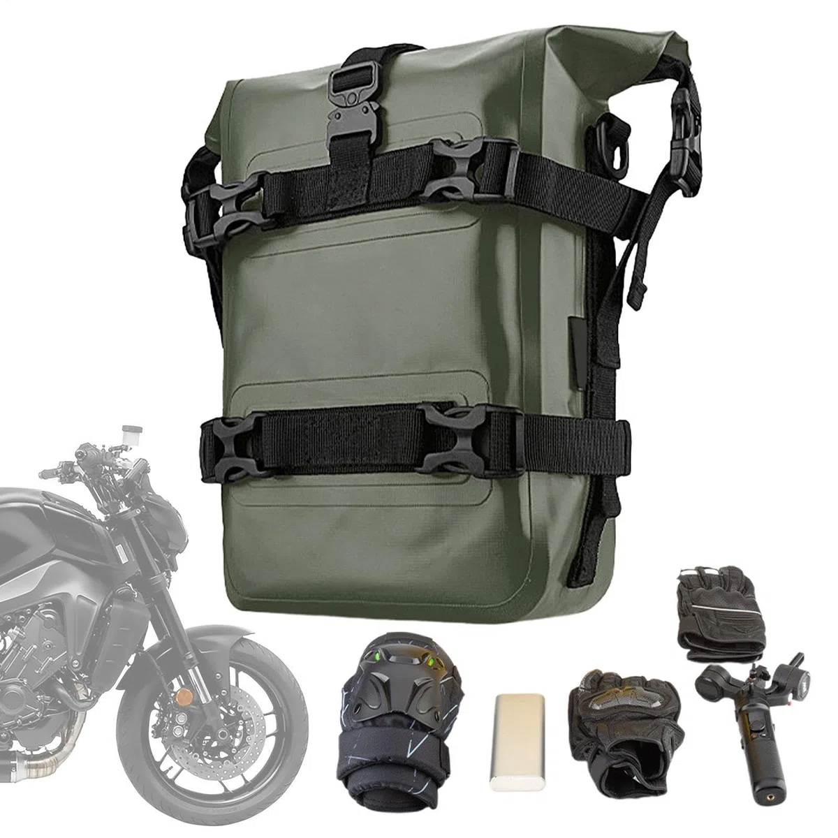 Bolsas para Barra Protectora, Paquete de Equipaje, Bolsa de Accesorios para Motocicleta | Alforjas para Bolsa con Marco de Barra Protectora | Bolsa de Barra Protectora de Marco, Bolsas