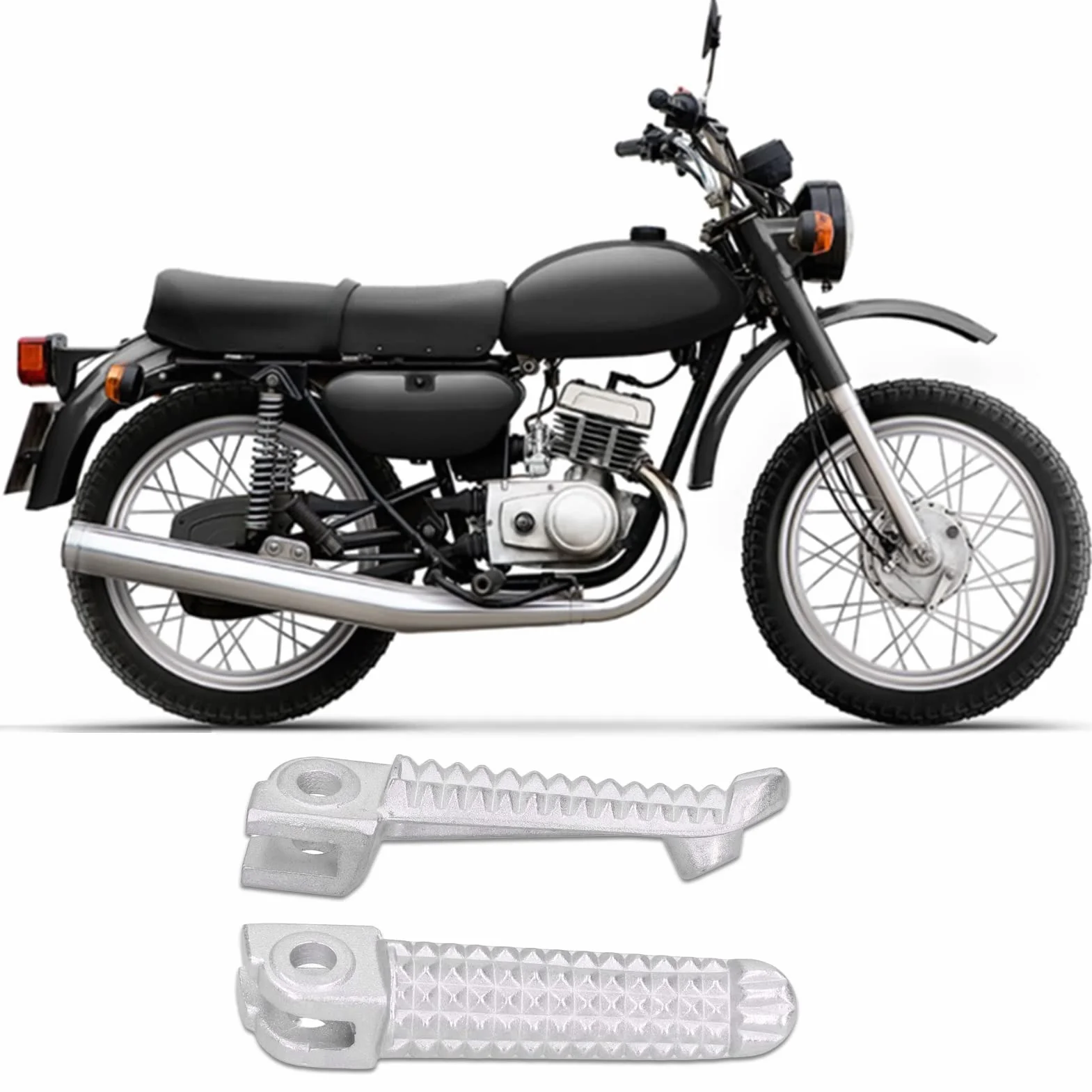 Pedal de motocicleta, clavija de reposapiés, estribo de Metal para carreras de Moto, Pedal de reposapiés apto para R1 R6 MT09 MT07 R3 R15 R25 FZ1 FZ6 YZF600 YZF1000