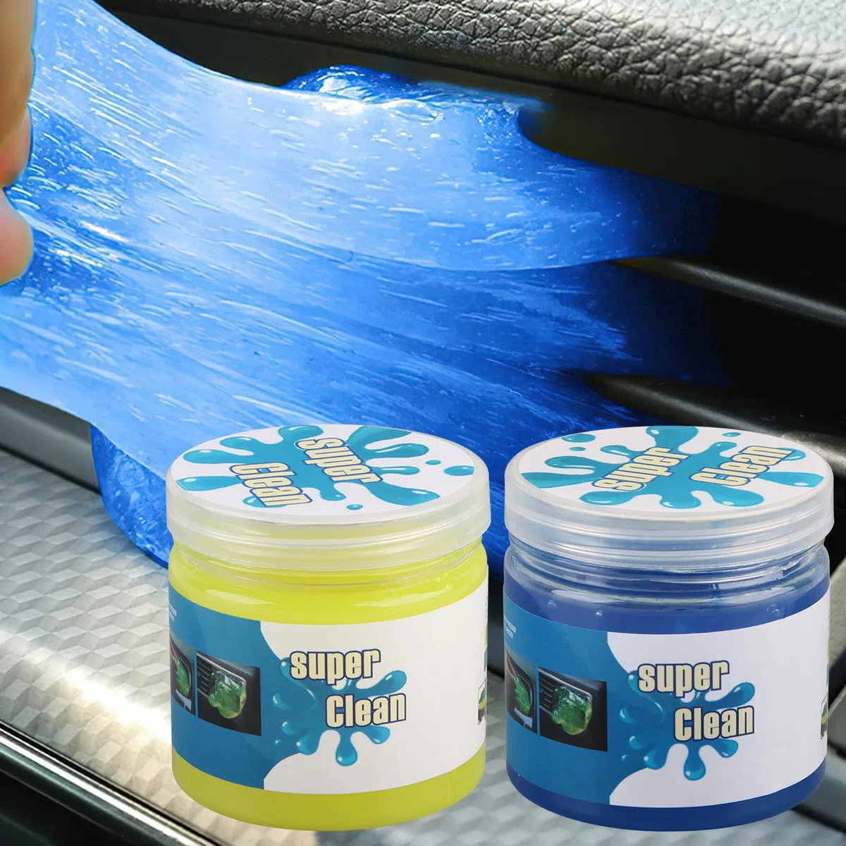 dellyy Limpiador de gel para coche, 4 unidades, limpiador universal para teclado, limpiador de polvo para teclados de ordenador portátil, PC, orificios de ventilación de coche, cámaras, impresoras