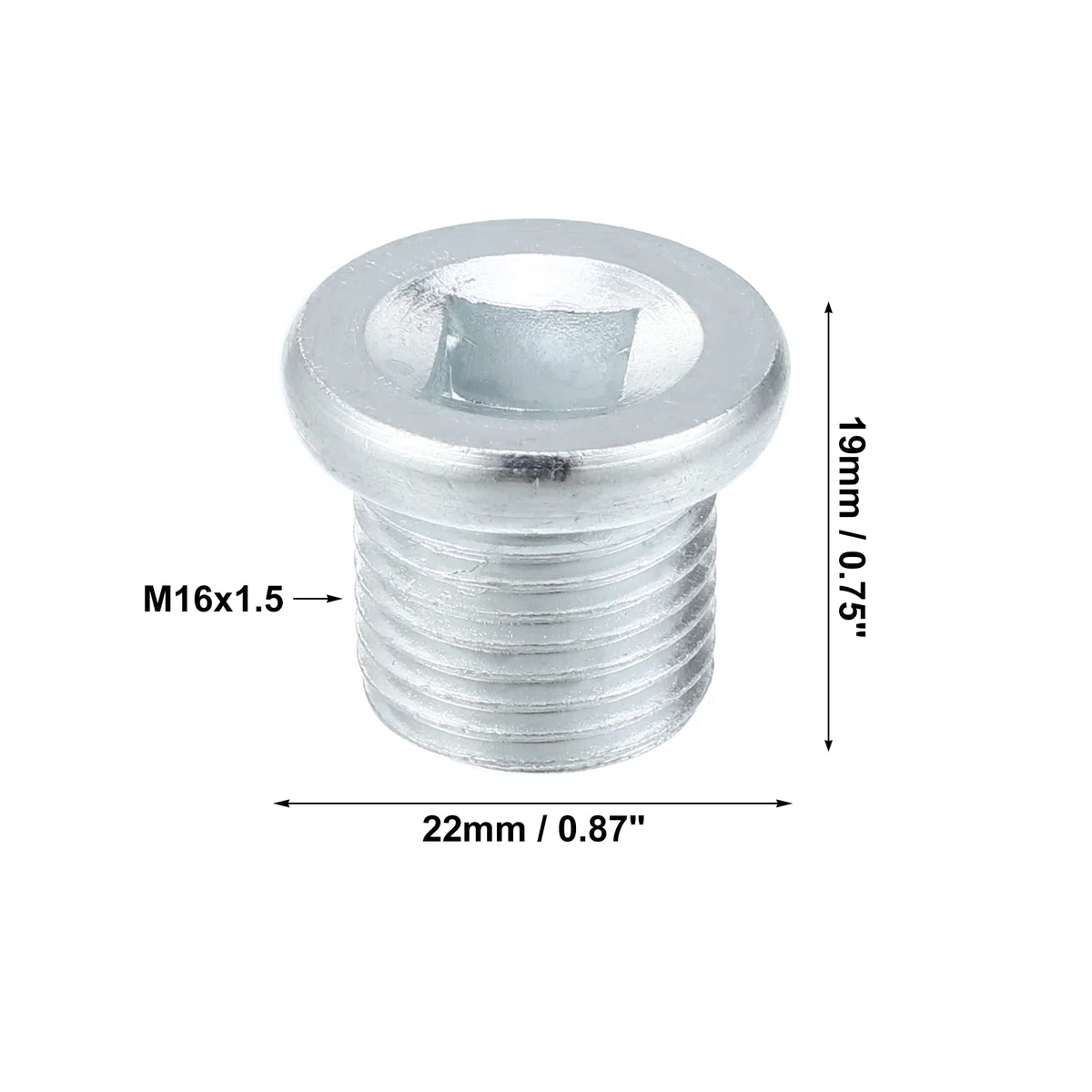 X AUTOHAUX 2 tornillos de tapón de drenaje de aceite de motor M16 x 1.5 con anillo de sellado para Volvo 260 480 para Peugeot 307 206 405 406 407 tono plateado
