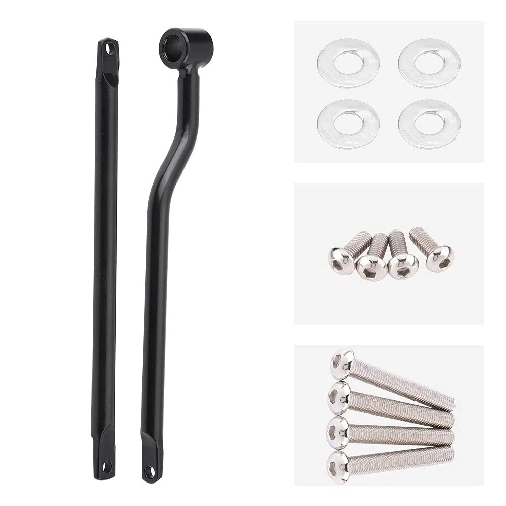 Yosoo Kit de Barras de Soporte de Bolsa para Motocicleta, Barras de Soporte de Maleta, Soportes universales de Repuesto para reemplazo para reemplazo para Negro
