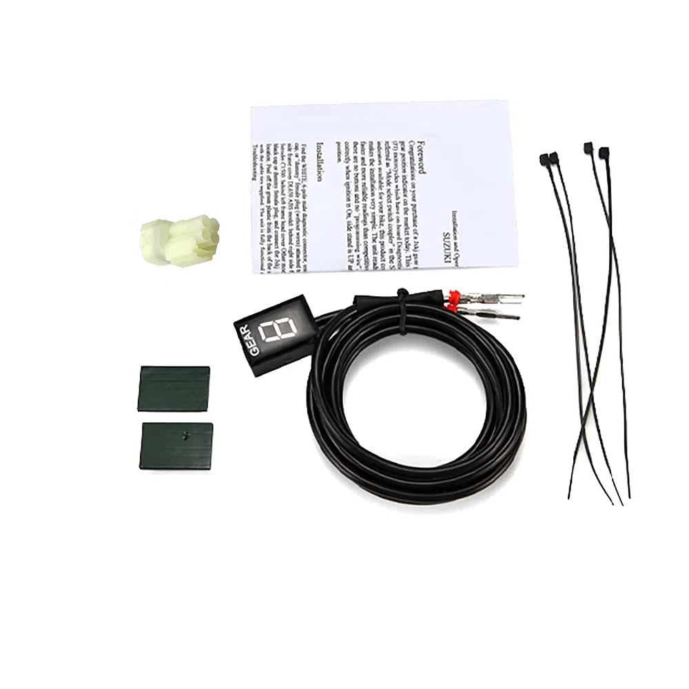 Indicador de engranaje de motocicleta para Honda CBR CB500X CB400SF CB650F CB1300 CBR600RR CB1000R Cb650r VFR800 Digital Meter Pantalla LED impermeable Plug and play (azul)