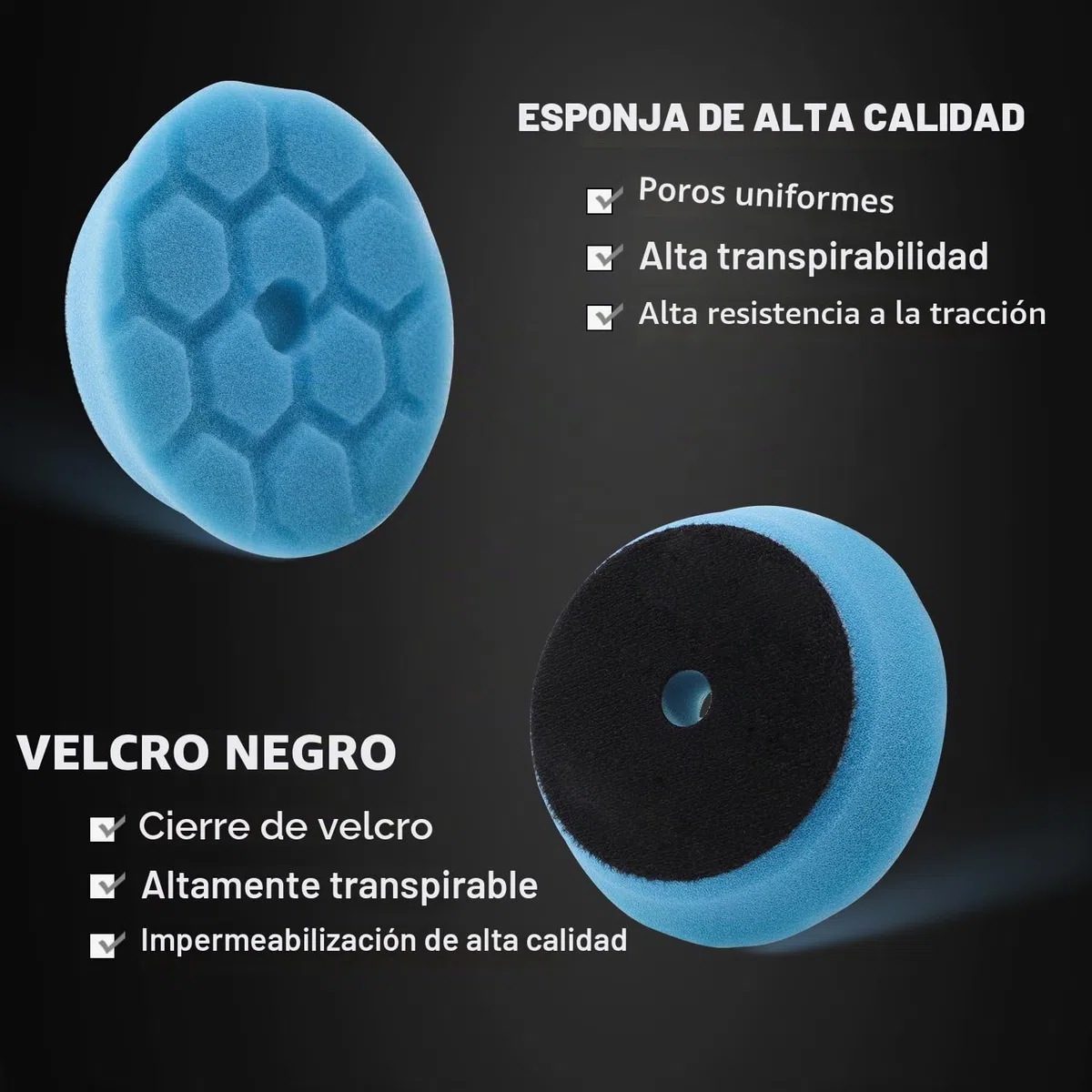 Esponja Pulir para coche, esponja pulir coche, 2x Lana para Pulir 5x 80mm Kit de esponja de pulido kitEsponjas de Pulido Esponjas de Cera Para, Máquina Pulidora -FLPS3MIX
