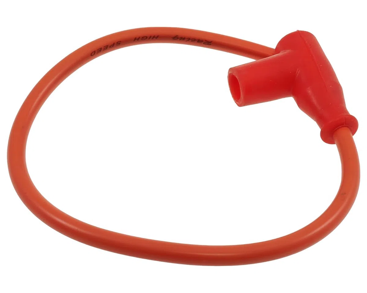 2EXTREME cable de encendido Racing con pipa roja 32 cm – cable de bujía de silicona resistente al calor – universal para scooter 50 ccm, ciclomotor, moto