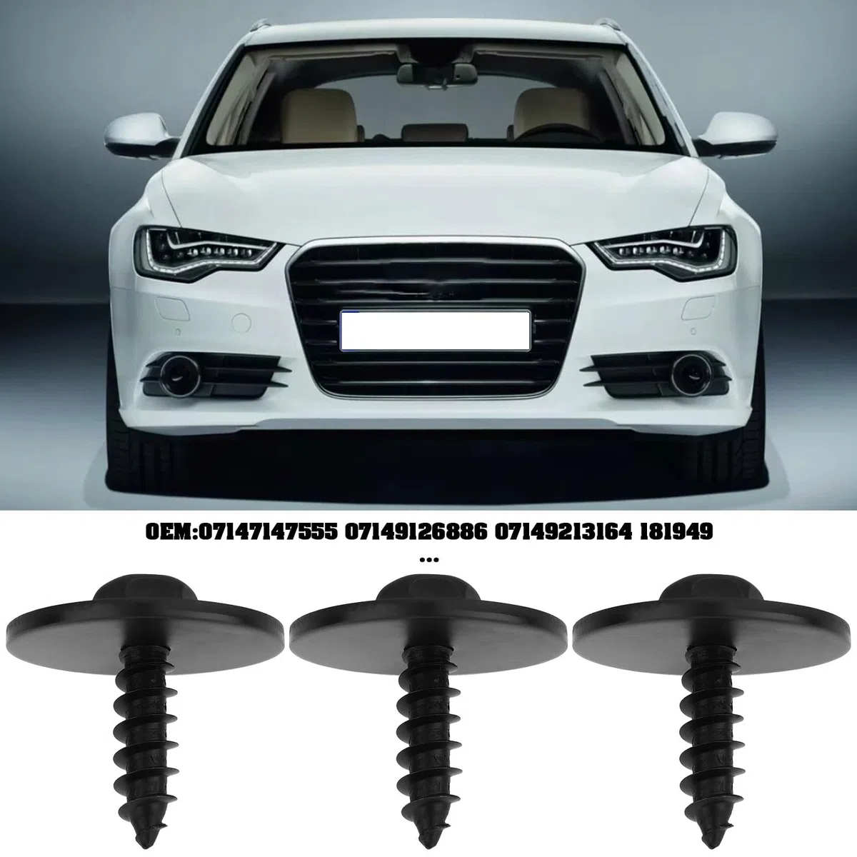 25x Pasadores de Bloqueo de Tornillo con Clip para Coche 07147147555 07149126886 Compatibles con Audi A4 A6 A8