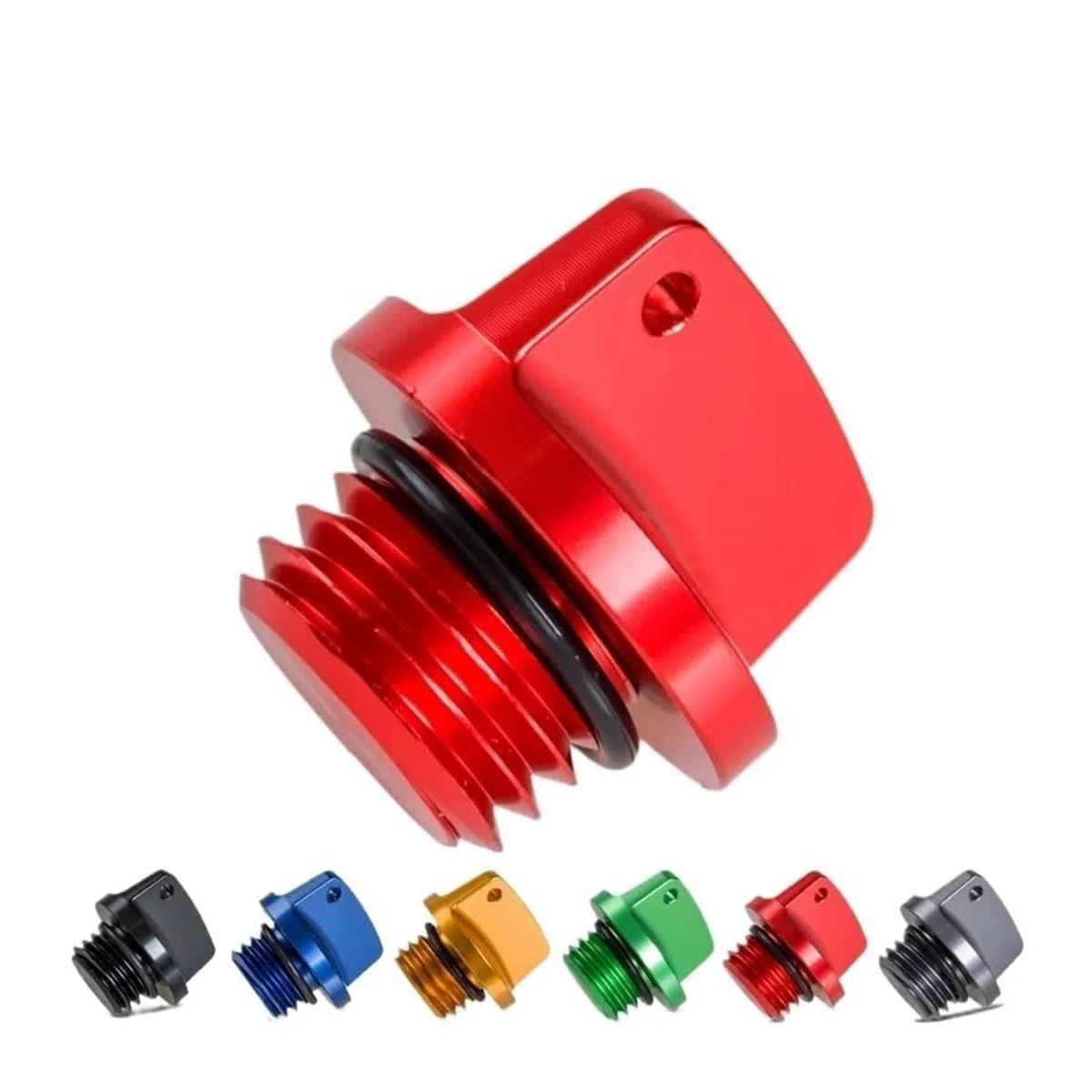 Cubierta del cárter de motocicleta M20 x 2.5 CNC Tapón de llenado de aceite de motor compatible con 2025 (rojo)