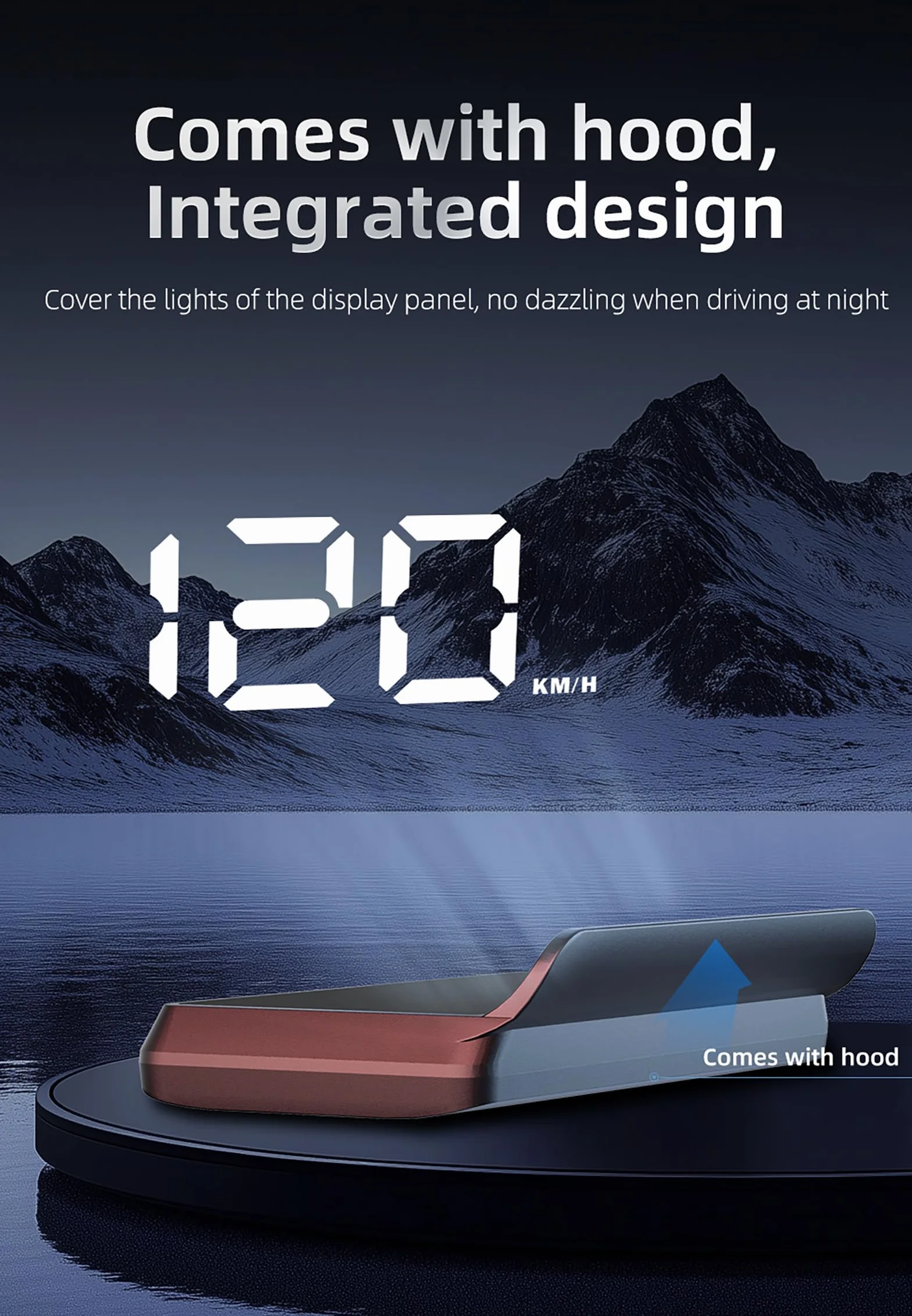 ELLENNE HUD Pantalla Holográfica Parabrisas GPS Velocidad Velocímetro W2 | HUD Head-Up Display con proyección holográfica en el parabrisas – GPS Display Velocímetro digital con aviso de velocidad W2