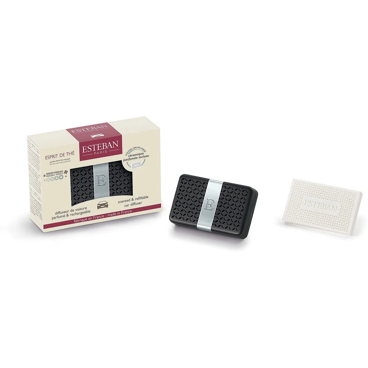 ESTEBAN Difusor de té para coche recargable perfumado