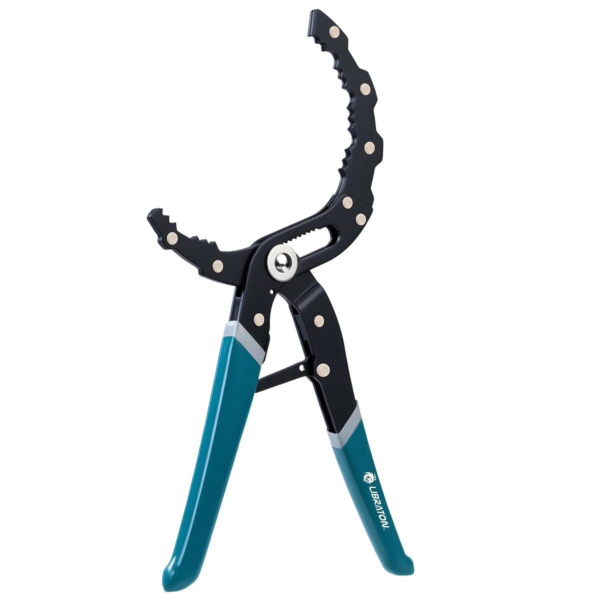 LIBRATON Llave para Filtro de Aceite de 300mm, Alicates Ajustables para Filtros de Aceite (Apertura 60-120mm), Herramienta para Quitar Filtro de Aceite, Uso con Una Mano, para Coches, Motos, Camiones