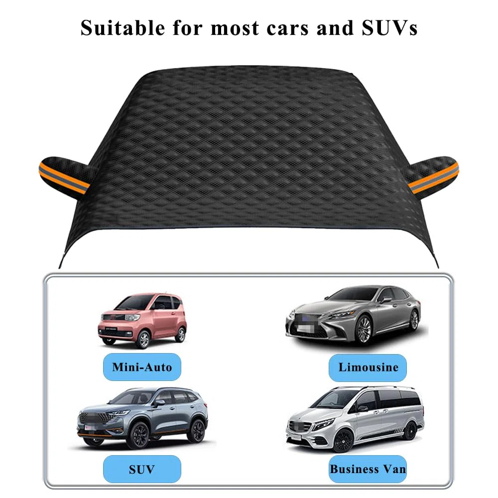 Protector de Parabrisas,Cubierta de Parabrisas Coche con 12 MagnéTico,Protector Hielo Parabrisas Plegable,Protector Parabrisas Coche,para el Parabrisas contra la Nieve, el Hielo,el Polvo y el Sol
