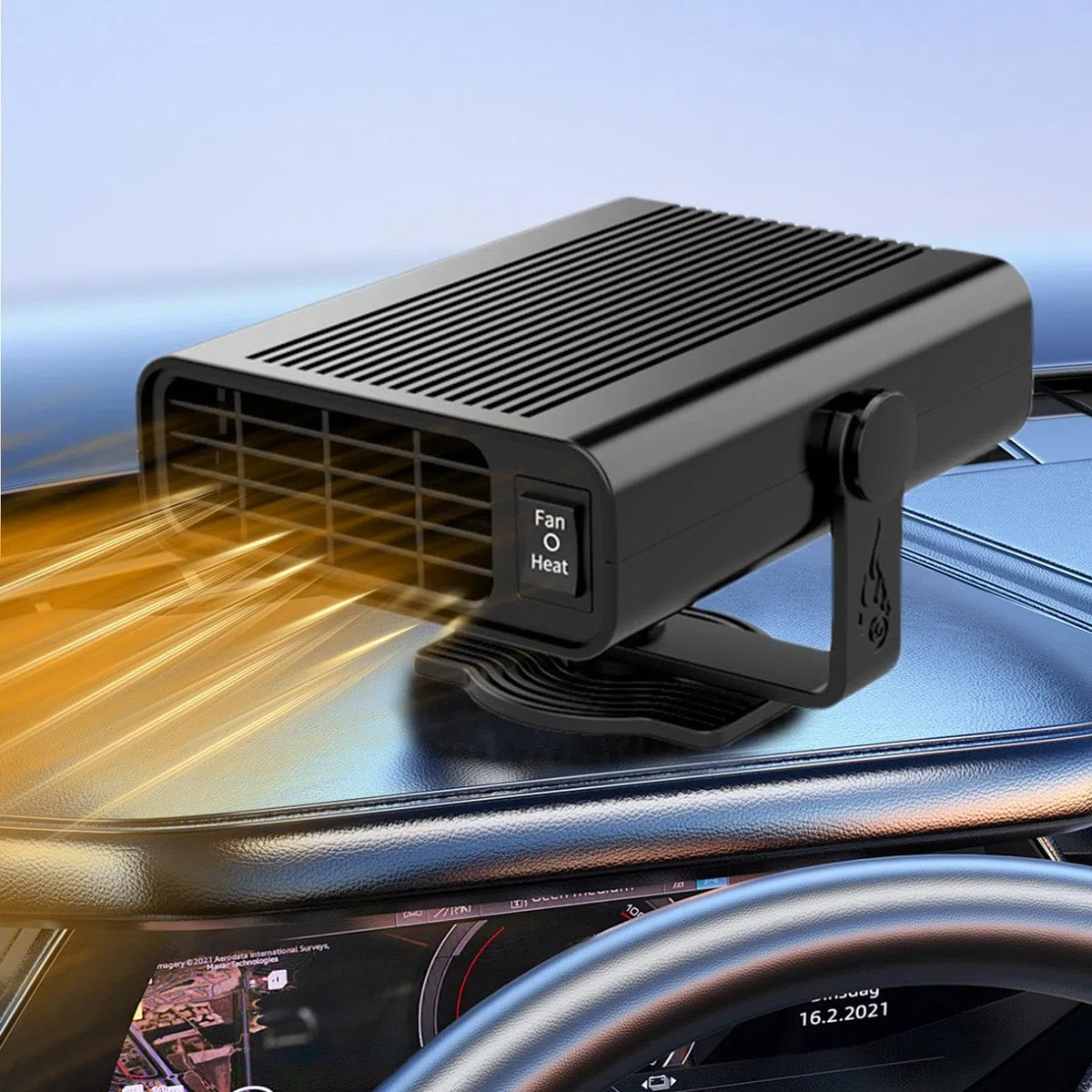 Calentadores de coche para vehículos,Calefactor de ventilador de coche - Desempañador de descongelación de calentamiento rápido 2 en 1 - Calentadores para vehículos Calentador de coche Diseño intelige