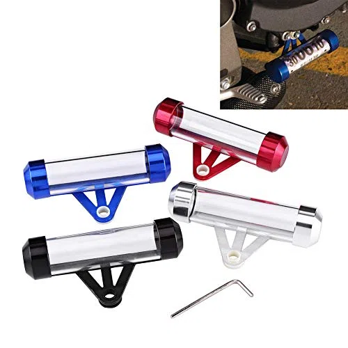 Porta ITV para Moto, Tubo Seguro para Moto, Soporte de Etiqueta de Seguro de Motocicleta, Soporte de Tubo de Impuestos de Disco Cilíndrico (Rojo)