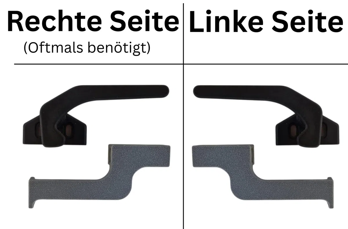 Generisch - Bloqueo de ventana para autocaravanas, plástico ASA, resistente a UV, protección contra manipulación por cable, Dometic, Polyplastic, gris (2X lado derecho, Polyplastic)