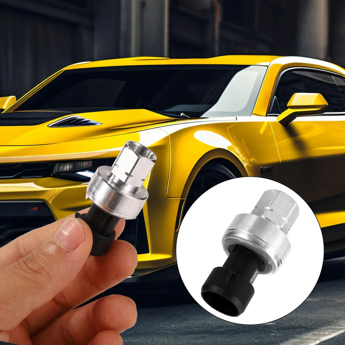 Interruptor de Presión para Aire Acondicionado, Sensor de Presión Aire Acondicionado OEM#1551343 13587668 Sensor de Aire Acondicionado Coche para Buick Cadillac Chevrolet GMC Pontiac Ford