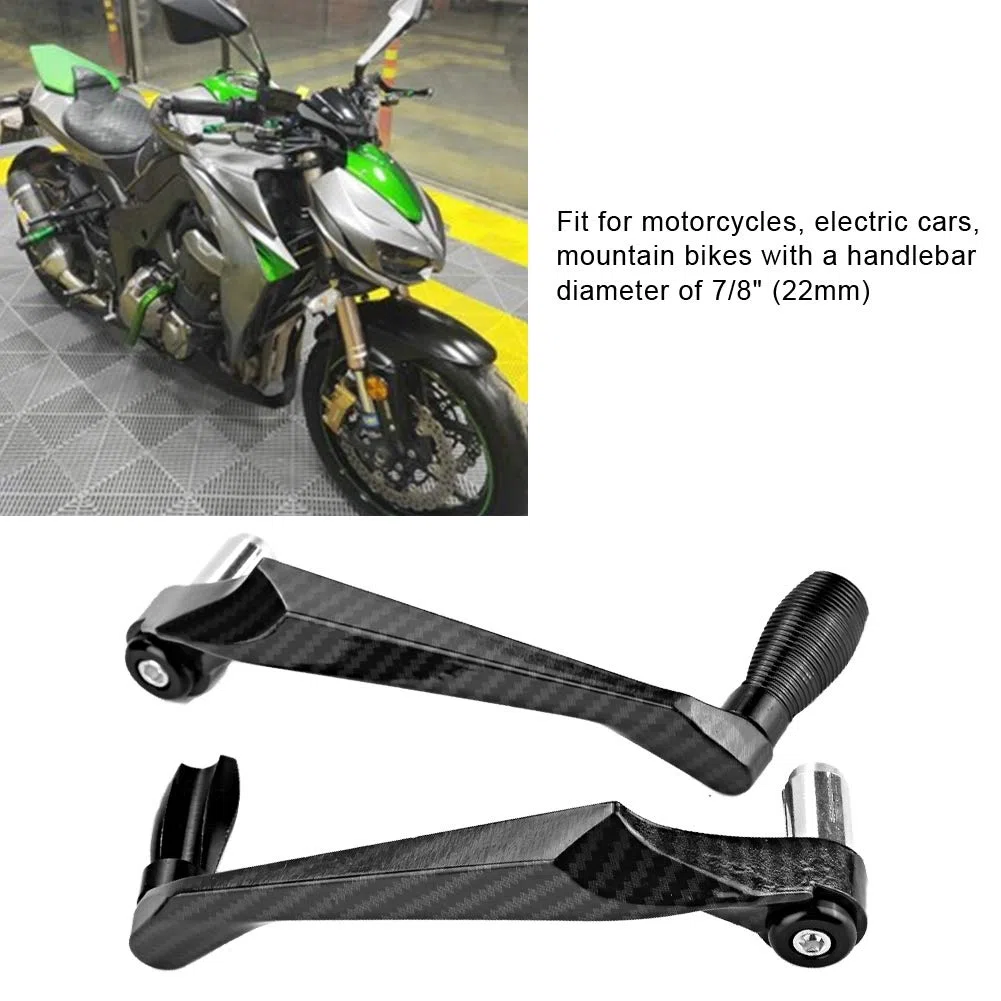 Protector Universal de Manillar para Motocicleta, Aleación de Aluminio, Negro, 7/8 Pulgadas, con Freno y Manetas, para Vehículos Eléctricos