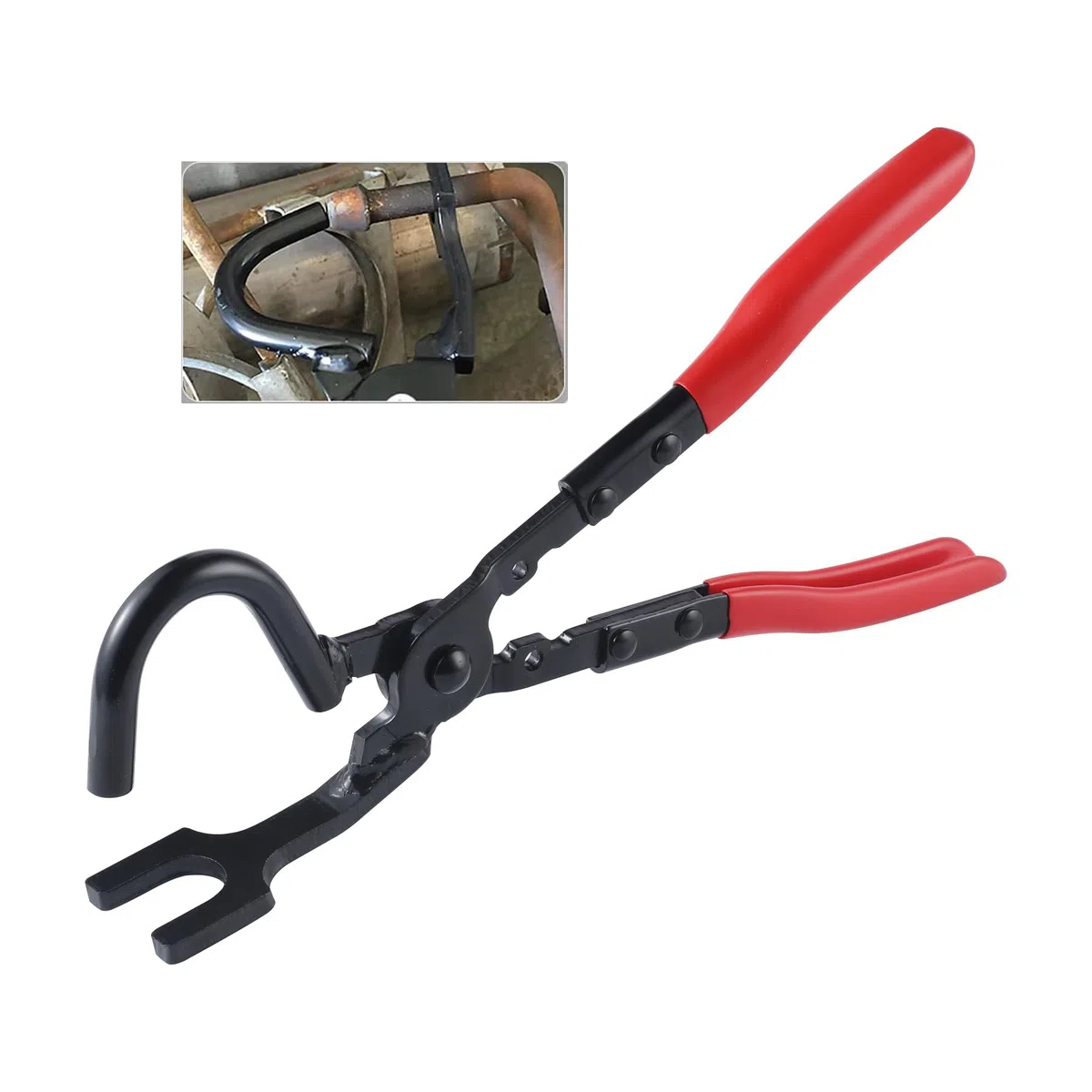 Alicates de Goma de Escape, Herramienta para Quitar el Colgador, Extractor de Mangueras, Extracción del Gancho del Silenciador, Accesorios