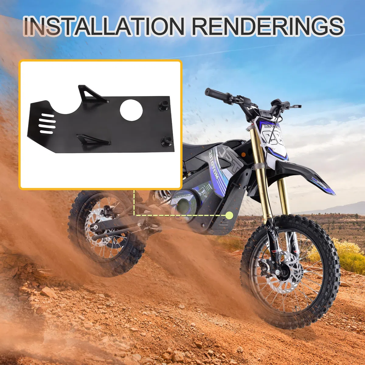 GOOFIT Reemplazo de protección del chasis del Motor de la Cubierta del estator del Motor de la Motocicleta goofit 110-140cc crf50 Todoterreno de la Motocicleta, Negro