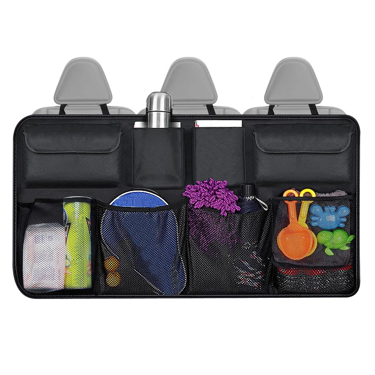 Flaconi Organizador de Coche, Accesorios Interiores, Organizador de Maletero, Bolsa de Maletero, Adecuado para SUV, Coche Negro