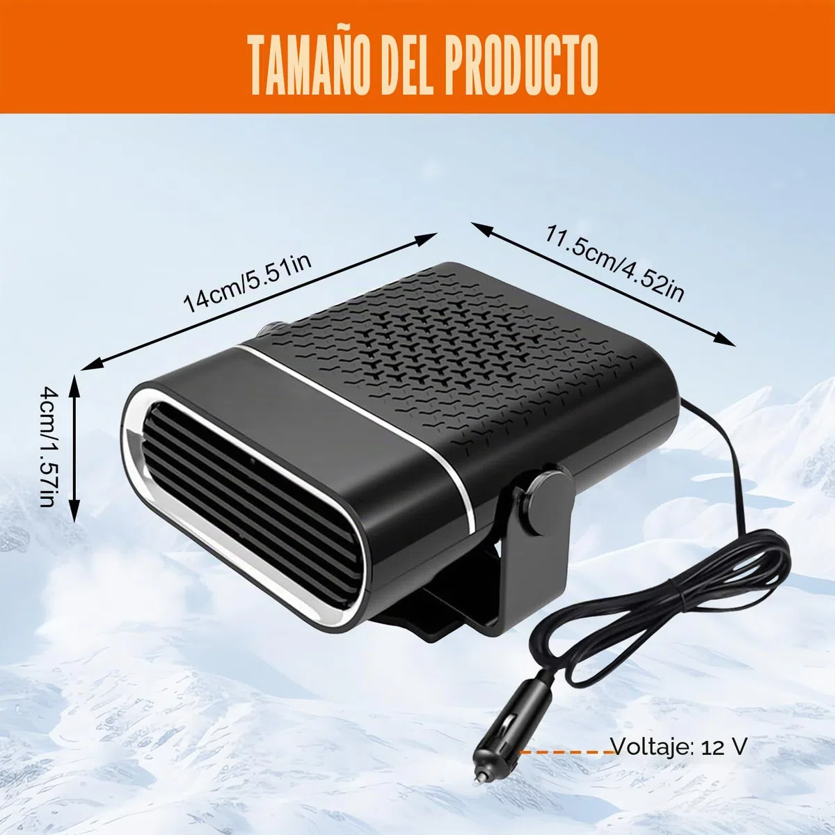 Calentador De Coche, Calentador Portátil para Coche, Calefactor Coche Mechero, 2 En 1 Calefactor para Mechero Coche, 150W Calefactor De Coche, Apto para autocaravanas, caravanas, Camiones, turismos