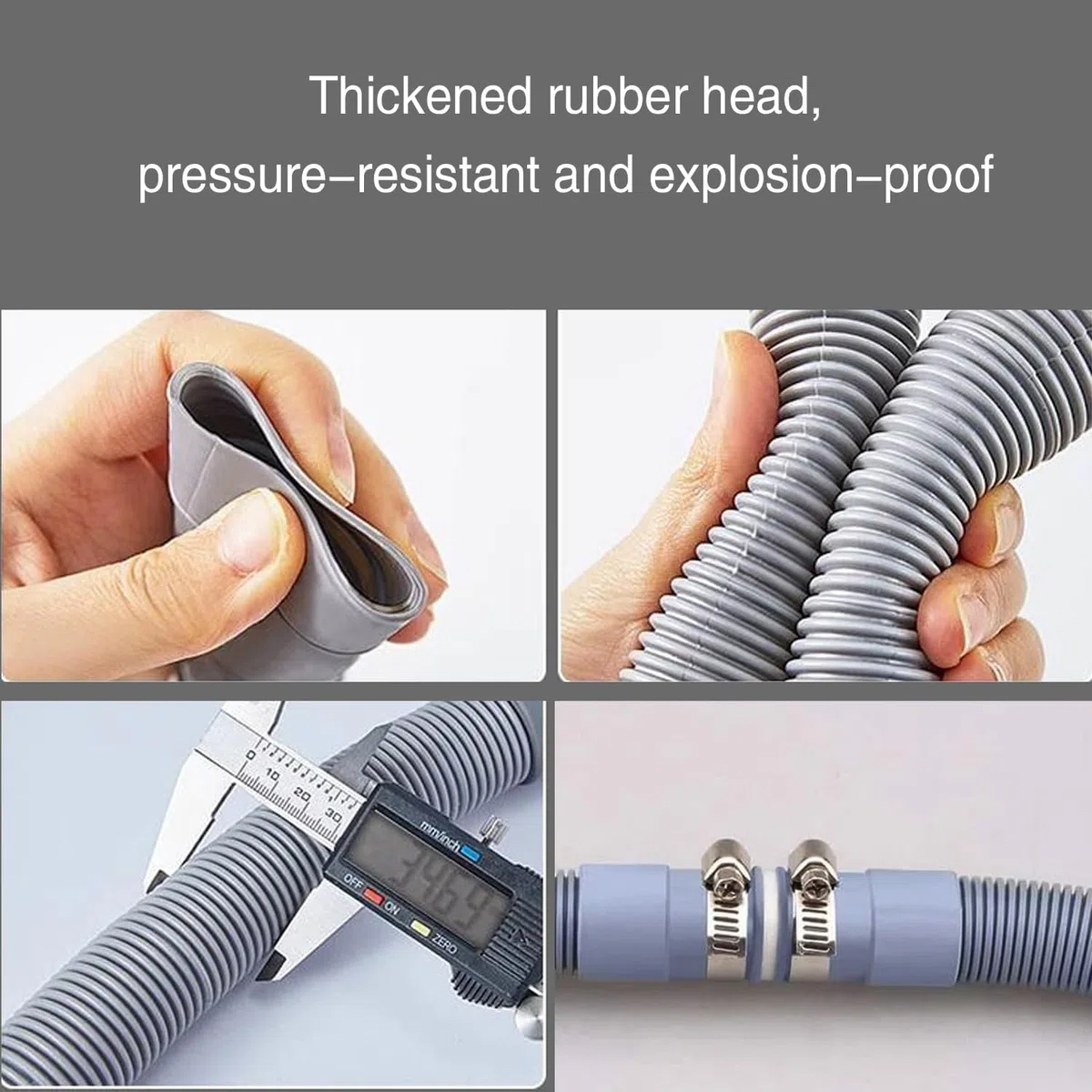 Kit de manguera plegable para aguas residuales de RV, tubo de residuos de caravana a prueba de fugas con adaptadores ajustables para autocaravanas, caravanas y remolques