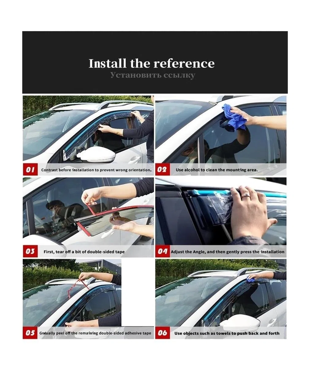 Deflectores de Aire para URV 17 2018 2019 2020 2021 2022 Deflectores Lluvia para Ventanas Parasol para Techo Visera Ventilación Alerón Accesorios Deflectores de Viento(Acero Inoxidable)