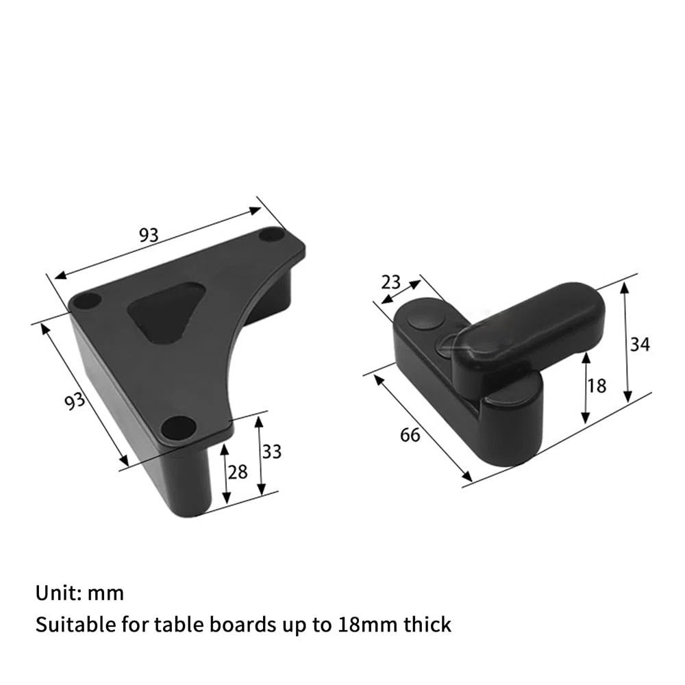 Shkalacar Hebilla para Tablero de Mesa RV, Hebilla para Autocaravana, Organizador Interior, Soporte de Mesa Plegable para Coche al Aire Libre