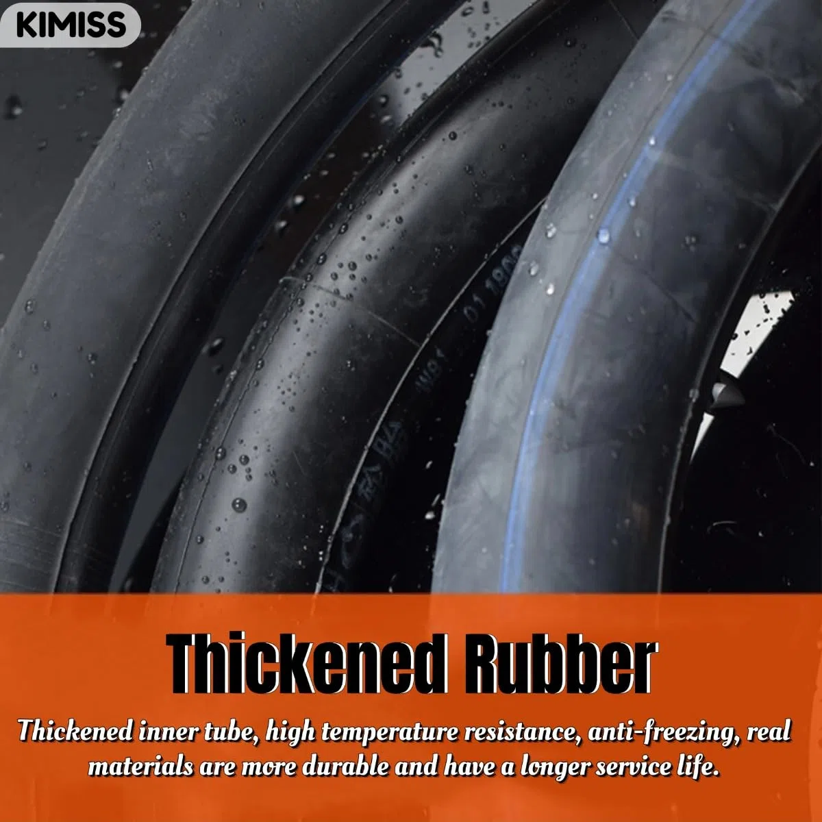 KIMISS Tubo Interior, 1 par de Goma 2.50/2.75-10 Tubo Interior de Rueda Apto para PW50 para Moto, Todas Las Temporadas