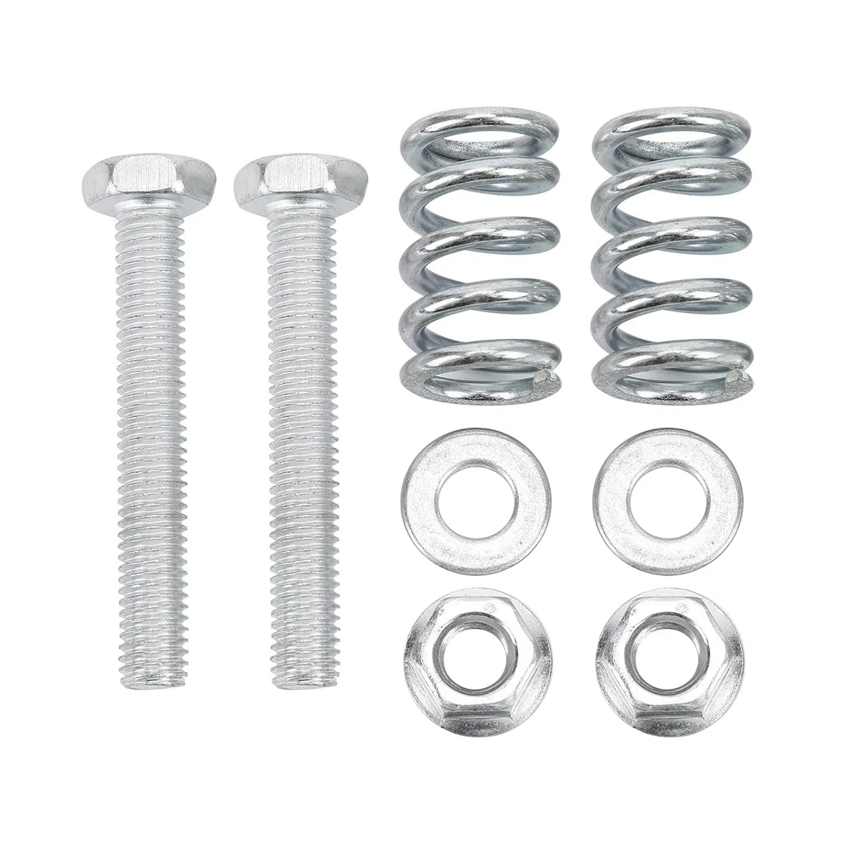 Akozon Kit de Reparación de Escape de Metal de 8 Piezas con Pernos, Tuercas, Resortes, Juntas y Accesorios Automotrices de Acero