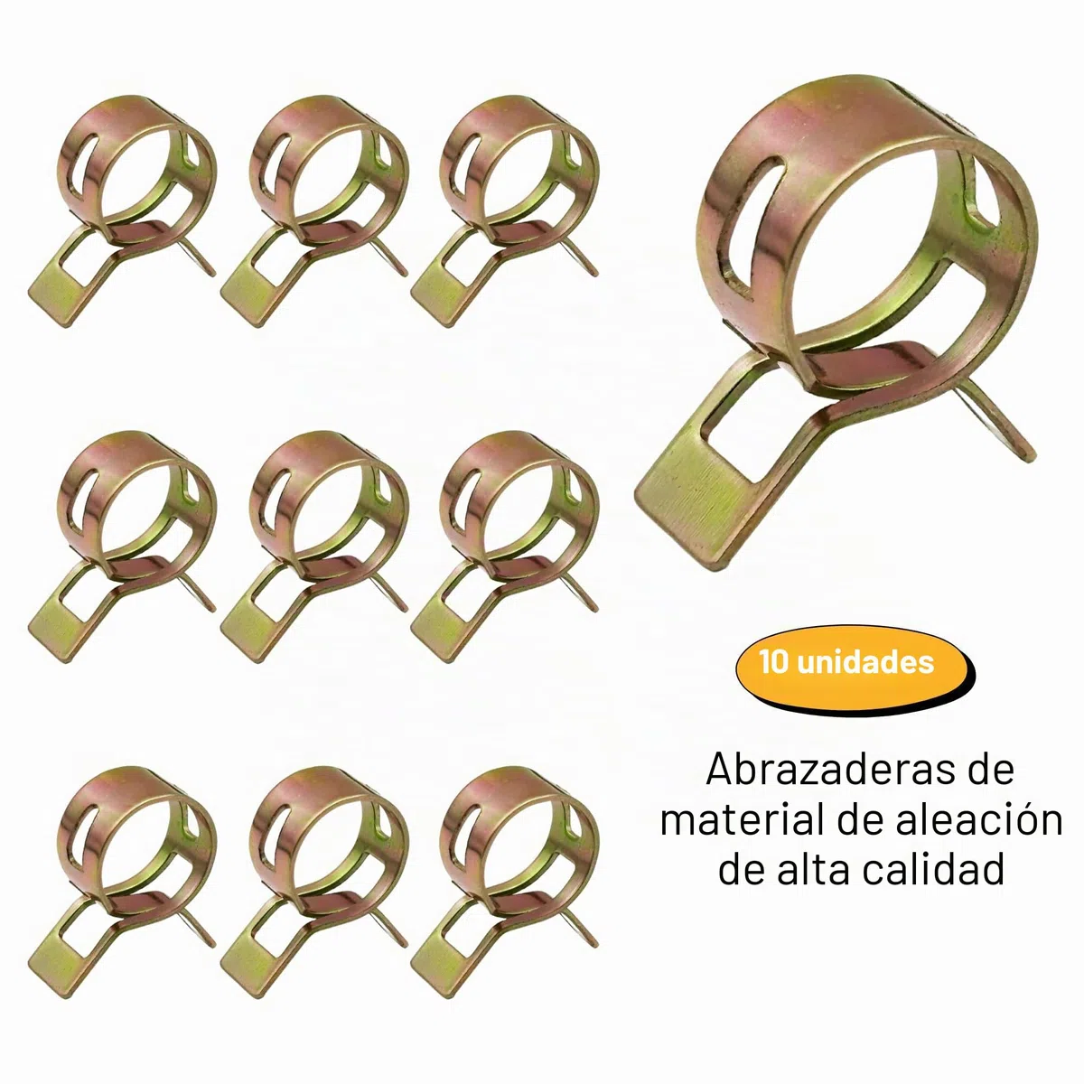 6 mm de diámetro interior Manguera de combustible trenzada NBR de pulgadas de diámetro interior, tubo de goma NBR de 2,4M para generador de automóviles, cortacésped con 10 abrazaderas
