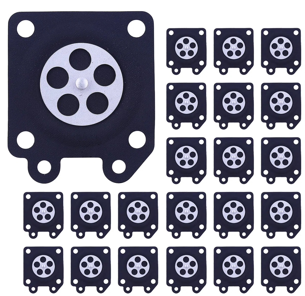 Adefol 20 Piezas Membrana Juntas de Carburador para Walbro WT WY WZ WA Serie, Diafragma del Carburador Juntas Kit Reparación Recambio Membranas OEM # 95-526